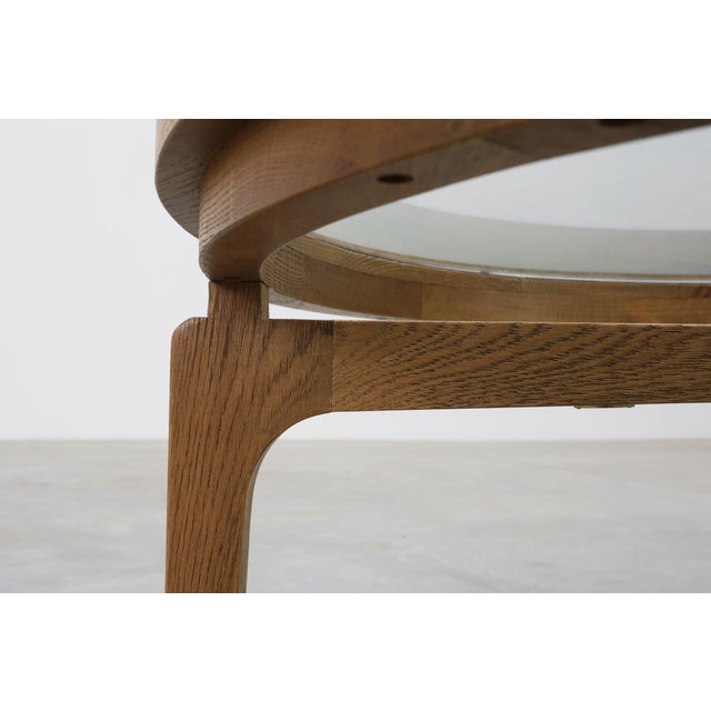 Modernist Table in Ceder Wood and Glass, Italy, 1990s For Sale - Image 9 of 12