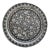 Vintage Islamic Moroccan 34" Engraved Silver Copper Tray Table Top For Sale