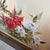 Large Mid-Century Chinese Silk Painting – Hand-Painted Bird & Peony Floral Composition in Ornate Frame - Signed by Unknown Artist For Sale - Image 10 of 12