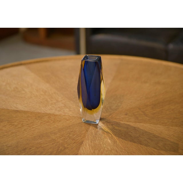 Sommerso Murano Glass Vase by Flavio Poli for Alessandro Mandruzzato, 1970s, in Very Good conditions. Designed 1970 to...