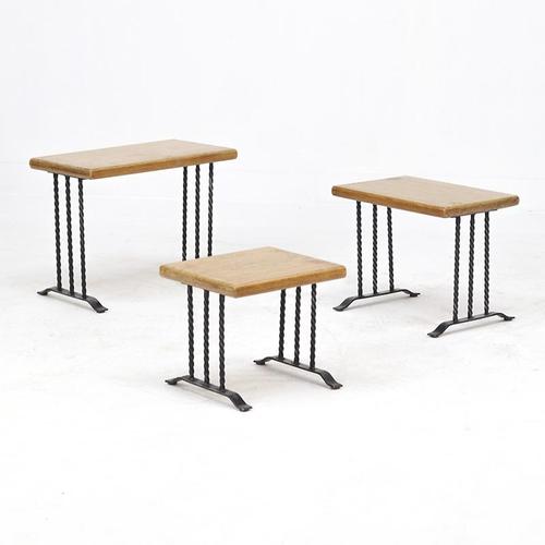 Mid-Century Brutalist Mimiset Nesting Tables, Set of 3 For Sale - Image 11 of 11