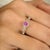 Genuine Ruby Diamond Halo Split Band Ring in 14K White Gold featuring natural ruby of 0.38 carats and diamonds of 0.11...