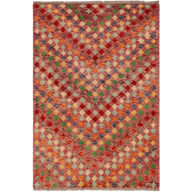 Contemporary Balochi Purple/Rust Wool Rug - 3'3''x4'10'' For Sale - Image 11 of 11