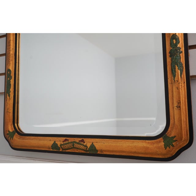 Friedman Brothers Friedman Brothers Black & Gold Chinoiserie Mirror For Sale - Image 4 of 10