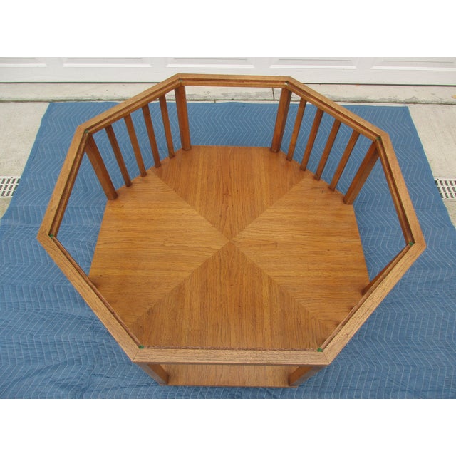 MidCentury Modern Glass Top Octagon Coffee Table Chairish