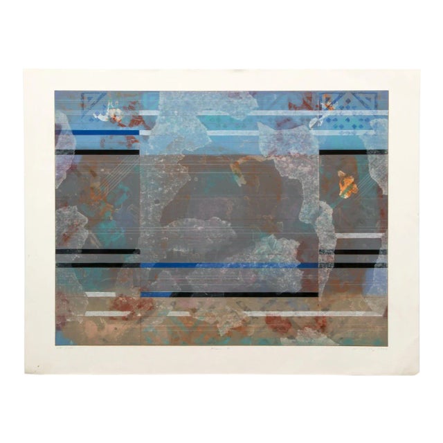 Robert Kelly "Asana II " Original Contemporary Abstract Lithograph For Sale