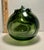 1960s MCM Signed Robert C. Fritz Studio Art Glass Sculpture Olive Green Abstract 6”x6" For Sale - Image 5 of 6