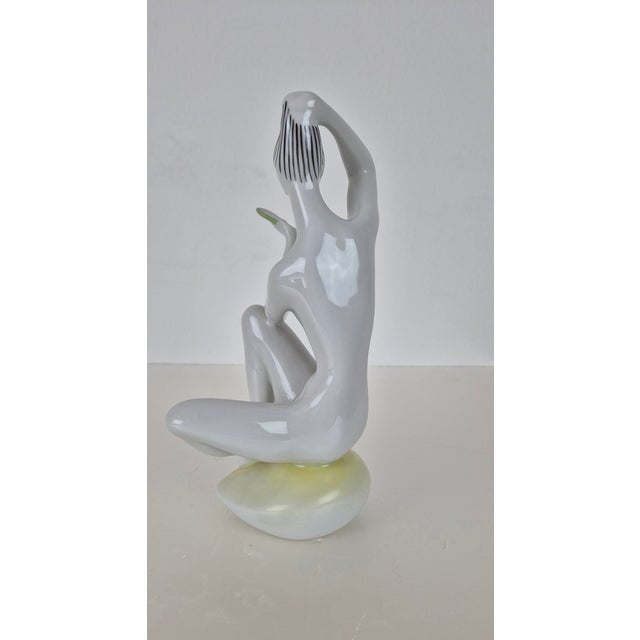 Art Deco Figure of Virgin in the Mirror by János Török For Sale - Image 6 of 18