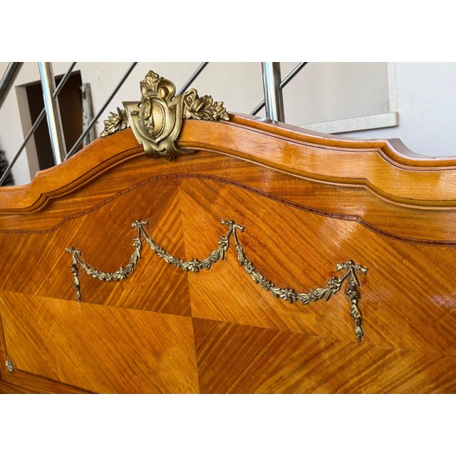1920s French Neoclassical Burl Maple Full Size Bed Frame For Sale - Image 18 of 18