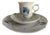 Form Wellenspiel Blue Flower Coffee Cup with Saucer and Plate from Meissen, 1990s, Set of 3 For Sale