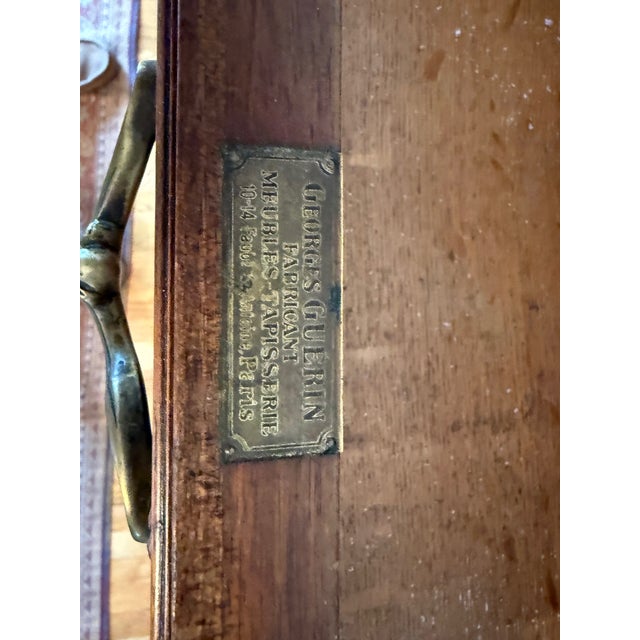 French 1900-1909 Exquisite Louis XV Style Marble Top Sideboard (Georges Guerin Plate Hand Made) For Sale - Image 3 of 8