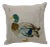 16" Square Pillow With a Traditional Mallard Duck Watercolor-Look Pattern - Made in Uk. For Sale