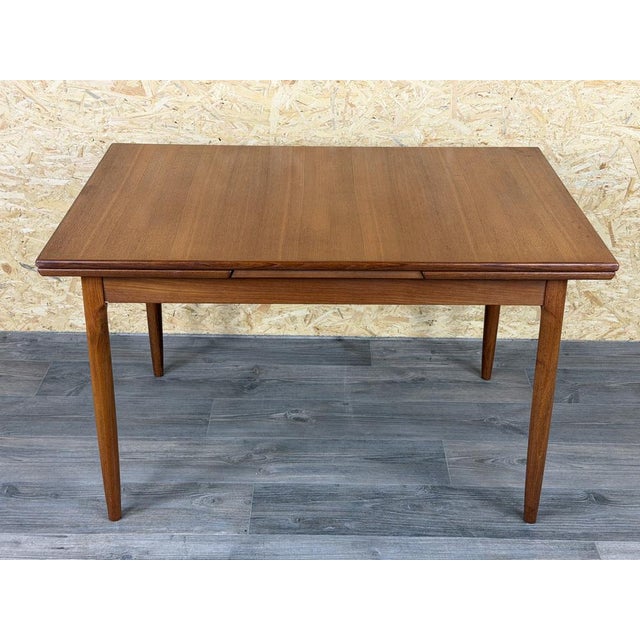 1960s/70s Teak Dining Table, Danish Modern Design, Denmark Item: Dining Table Manufacturer: Unknown Condition: Good -...