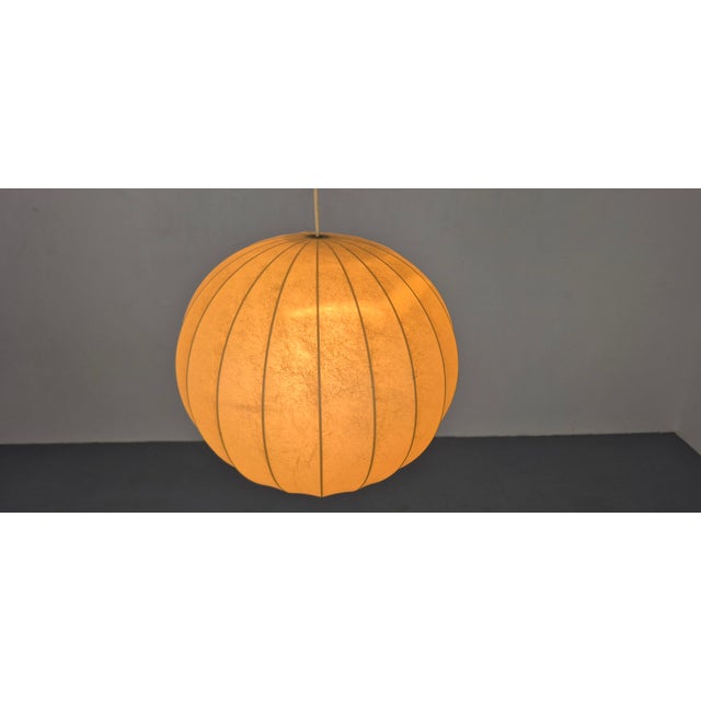Plastic Vintage Cocoon Pendant Lamp, Italy, 1960s For Sale - Image 7 of 15