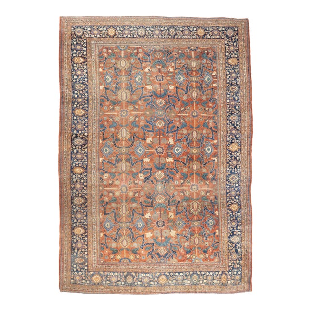 Antique Persian Farahan Sarouk Rug 8’10" X 12’3” For Sale