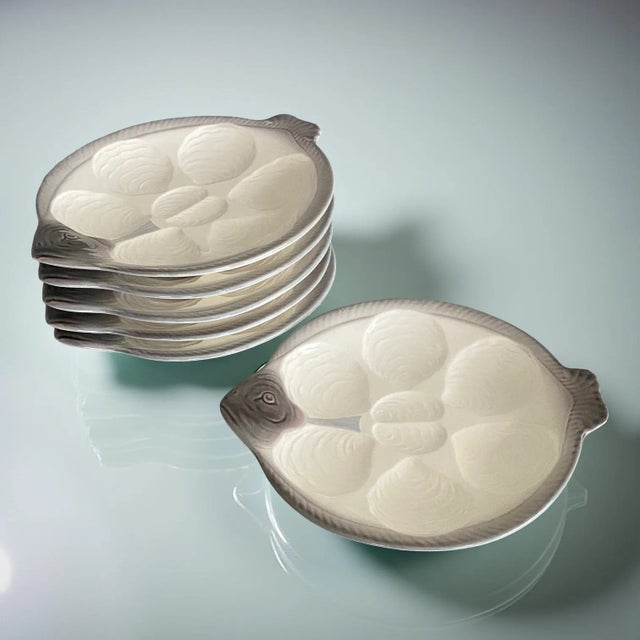 German Earthenware Fish Service from Wächtersbach, Set of 38 For Sale - Image 4 of 18
