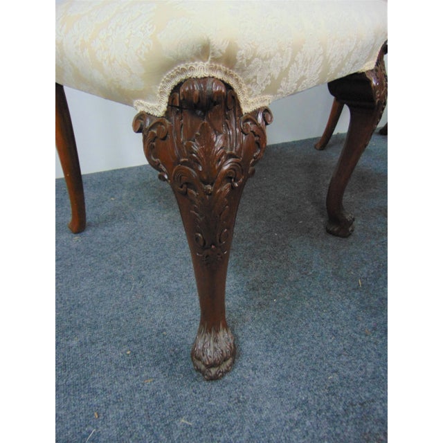 Early 20th Century English Chippendale Carved Burlwood Dining Chairs - Set of 6 For Sale - Image 5 of 13