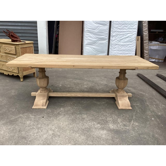 Antique French Oak Weathered Farmhouse/Monastery Table For Sale - Image 11 of 11