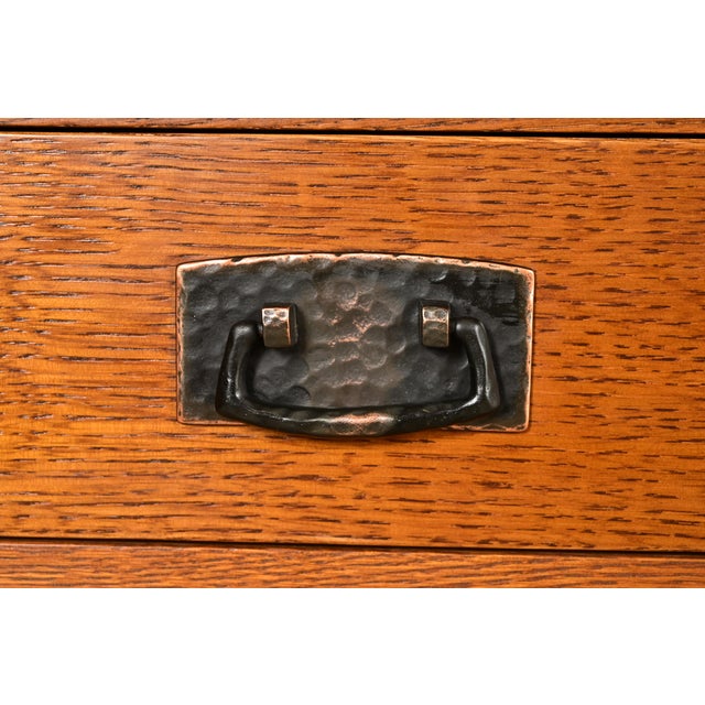 Brown L. & J. G. Stickley Mission Oak Arts & Crafts Sideboard or Bar Cabinet For Sale - Image 8 of 18