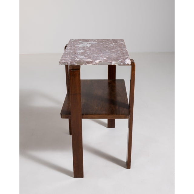 Art Deco Side Table with Marble Top, Antique, France, Circa 1930 For Sale - Image 10 of 13