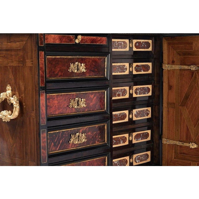 Antique Monetiere in Ebony and Tortoiseshell Finish, 1680 For Sale - Image 4 of 11