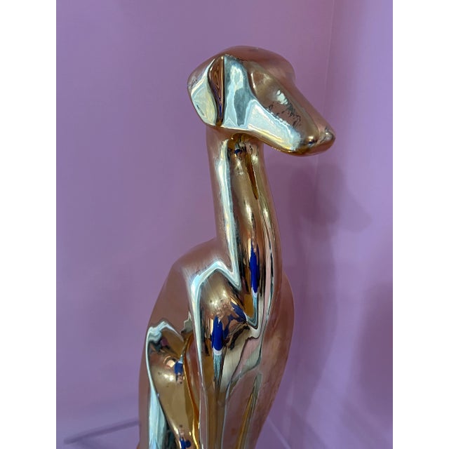 Jaru of California Sitting Greyhound Dog Sculpture by Jaru 1986 For Sale - Image 4 of 10