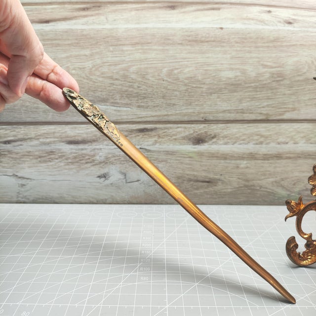 Late 19th Century Antique Art Nouveau Bronze Letter Opener Signed by Henri Veillard French Paper Knife For Sale - Image 5 of 5