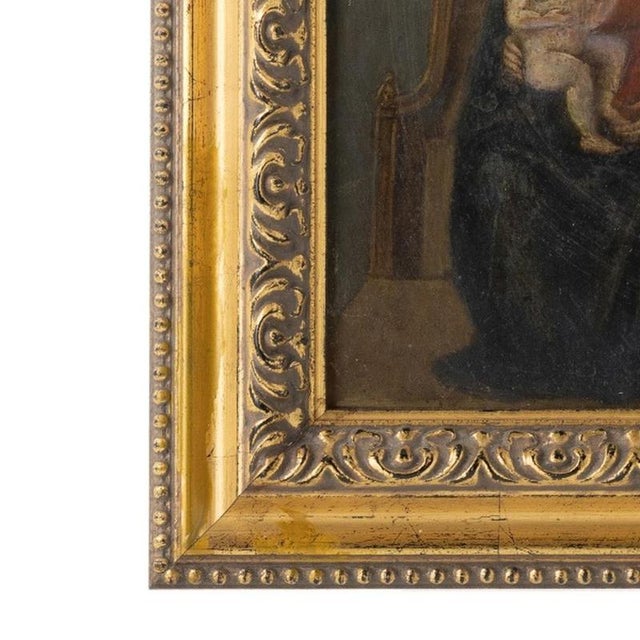 Our Lady, 19th Century, Oil on Copper For Sale - Image 3 of 6
