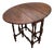 Solid Mahogany Antique Gateleg / Spiderleg Drop Leaf Table For Sale