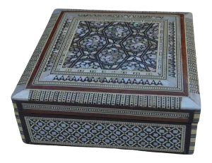 Vintage Moorish Mother-Of-Pearl Inlaid Box