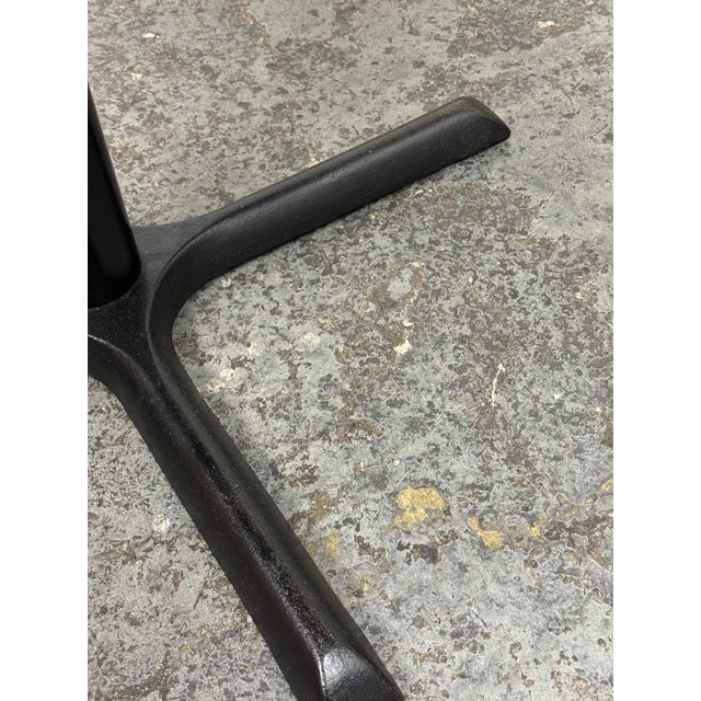 1980's 36 Inch Round Stone Composite Pedestal Dining Table For Sale In San Francisco - Image 6 of 12