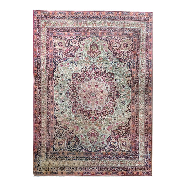 Early 20th Century Persian Lavar Kirman Rug For Sale
