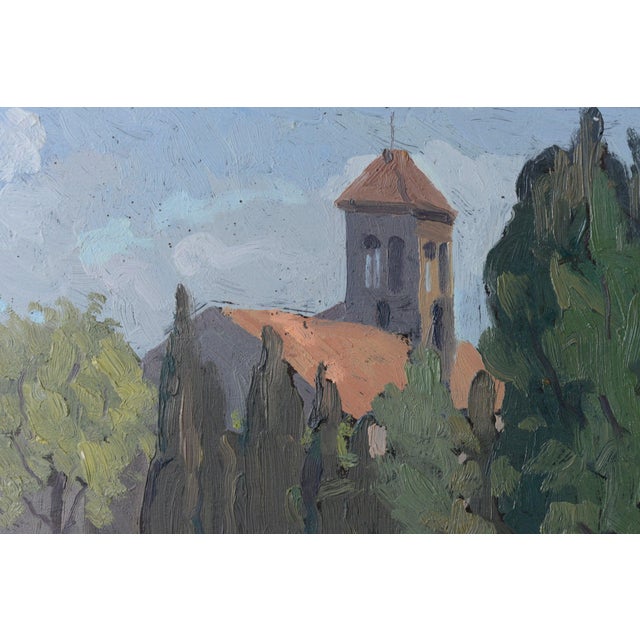 Unknown, Color Compositions, 1970s, Oil Paintings, Framed, Set of 3 For Sale - Image 9 of 12