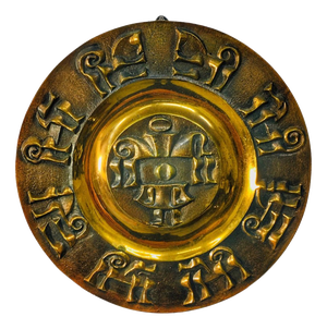 Mid-Century Brass Wall Plate, 1960s-1970s