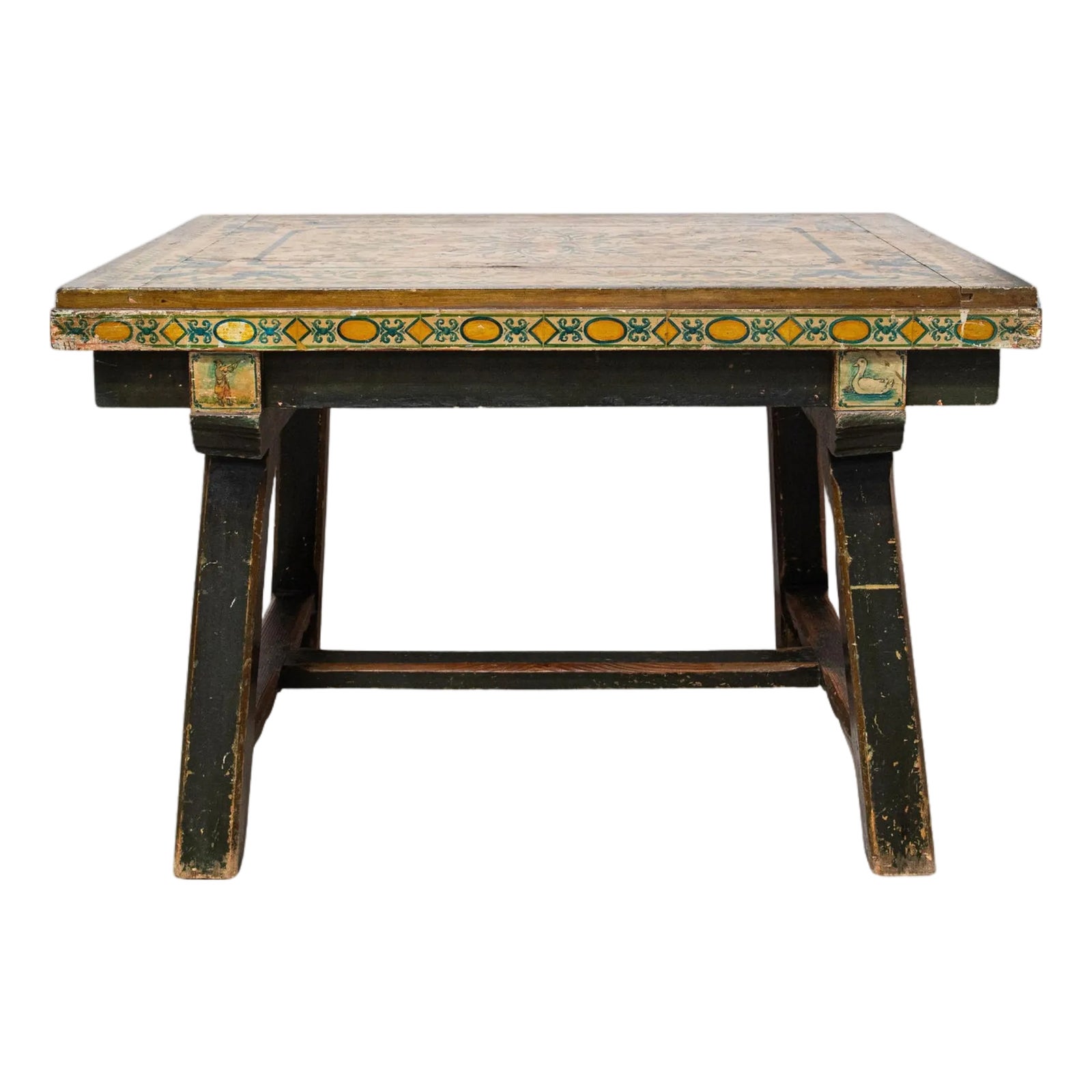 Hand Painted Austrian Table, Early 19th Century | Chairish