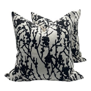 Midnight Peter Fasano Off Shoot Pillows- A Pair For Sale
