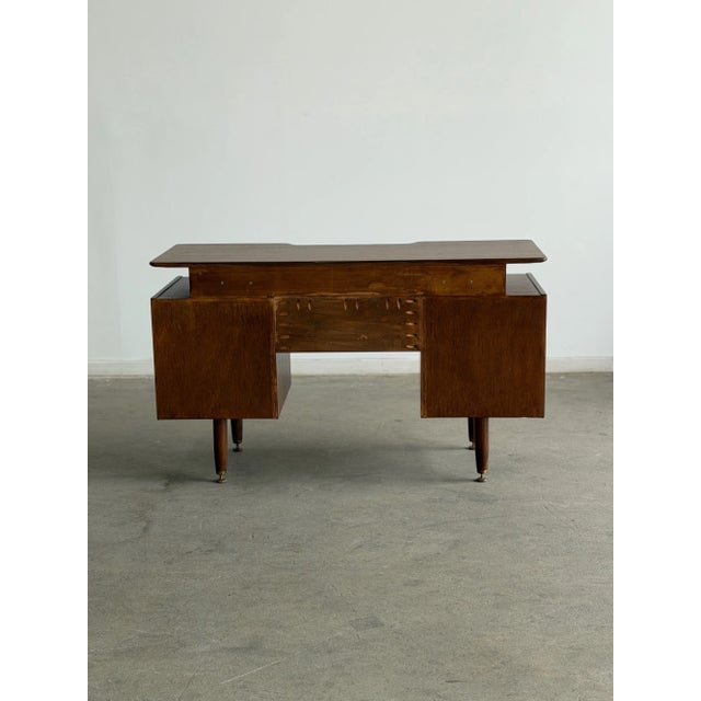 Vintage 1960s G-Plan Floating Top Teak Desk For Sale - Image 12 of 15