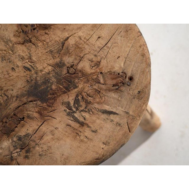 Wood Antique Wood Stool, 1900 For Sale - Image 7 of 8