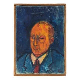 Sirio Pellegrini, Self Portrait, Oil on Canvas, 1969 For Sale