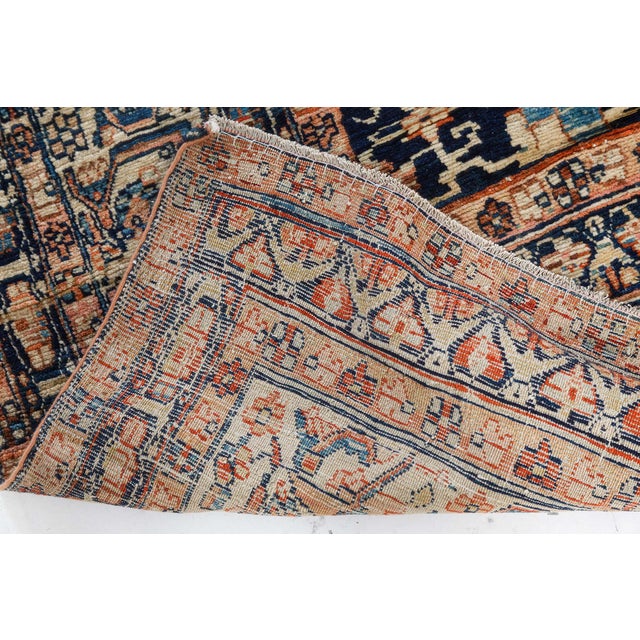 Persian Authentic 19th Century Persian Tabriz Floral Handwoven Wool Rug For Sale - Image 3 of 7