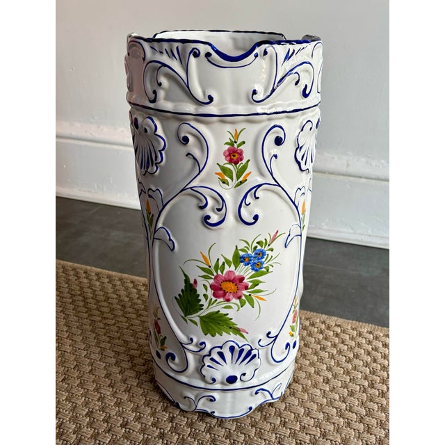 1970s Porcelain Umbrella Stand For Sale - Image 9 of 11