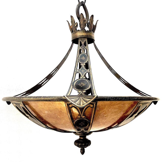 Contemporary Renaissance Inspired Iron & Mica "Avignon" Pendant by Fine Art Lamps For Sale - Image 13 of 13