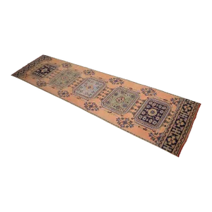 Distressed Oushak Runner Rug - 2'11" X 11'8"