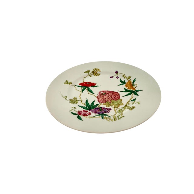 Limoges, France Limoges Plate 11” Wide Set of 4 Floral Design Vintage French Collectibles China For Sale - Image 4 of 5