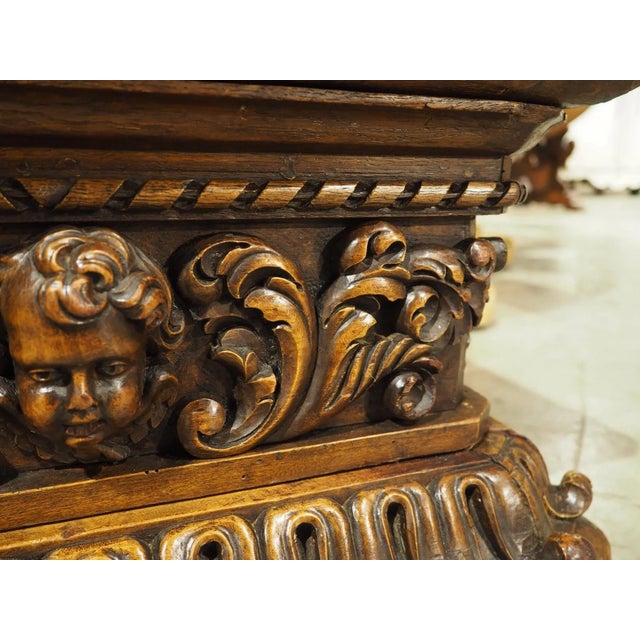 17th Century Oak Carved Socle Pedestal From Northern Italy For Sale - Image 15 of 17