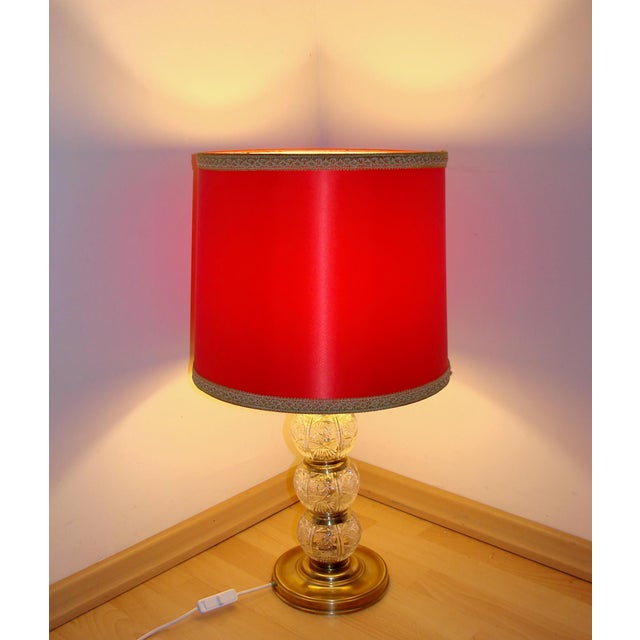 Mid-Century Modern Vintage Crystal Lamp, 1970s For Sale - Image 3 of 12