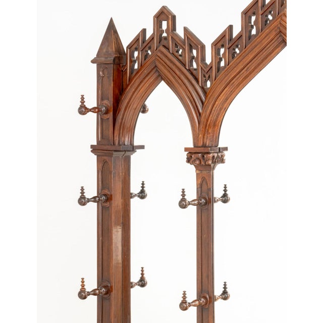 Gothic American Gothic Style Rosewood Hall Tree For Sale - Image 3 of 15