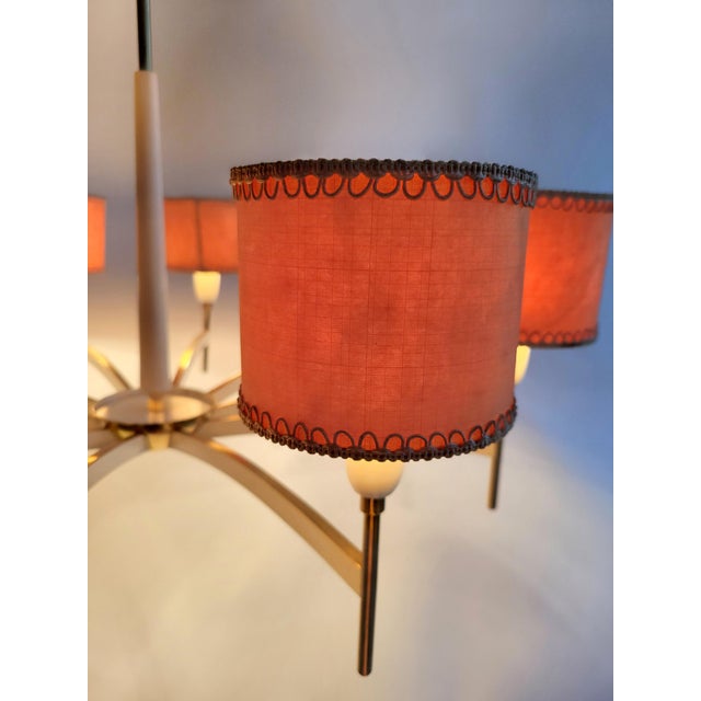 Mid-Century Modern Austrian Brass Chandelier by Rupert Nikoll, 1950s For Sale - Image 12 of 15