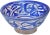 Late 19th Century Late 19th Century Blue-Patterned Moroccan Ceramic Decorative Bowl For Sale - Image 5 of 9