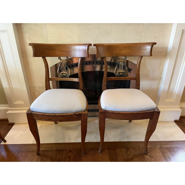 Traditional 1800’s Dining Chairs Biedermeier Style Italy For Sale - Image 3 of 7